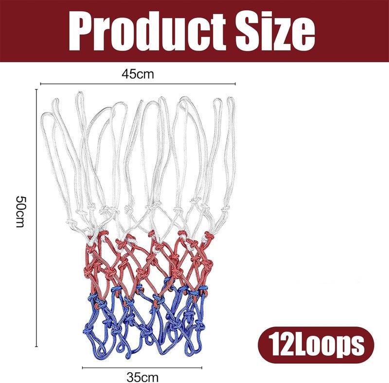 HexinYigjly Basketball Net Replacement, Basketball Hoop Net, Basketball Net Outdoor Heavy Duty, Basketball Replacement Nets for Indoor Outdoor, All Weather Anti Whip, 12 Loops Standard Size - Image 2
